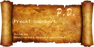 Preckl Dagobert névjegykártya